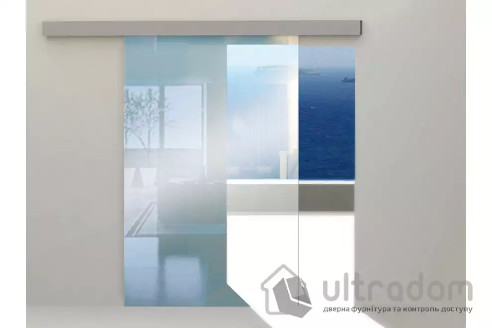 Valcomp Herkules Glass Комплект раздвижной системы для стеклянной двери до 100 кг, чёрный (213-371)