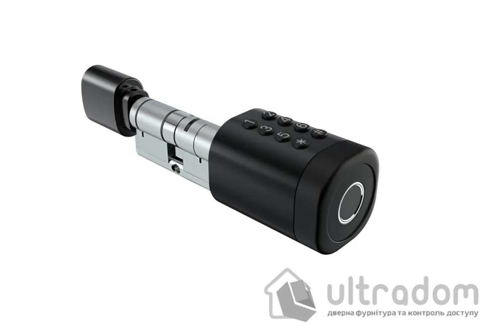 Умный биометрический замок (цилиндр) SEVEN LOCK SL-7774BF (100-150мм) black