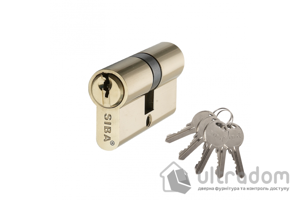 Комплект врезного замка с ручками SIBA Osimo 85 мм з цилиндром, античная бронза (Z0938080+101523MRAB+68B)