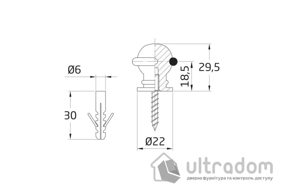 Дверной стопор AMIG мод. 203 полированная латунь (5052)