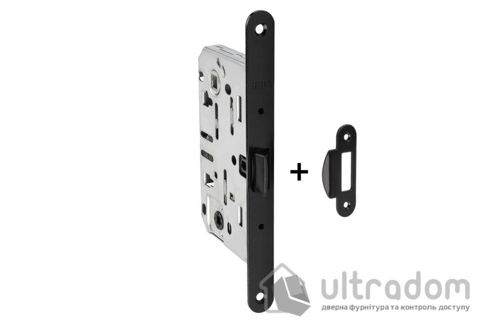 Врезной межкомнатный замок WC SIBA 9650 MSC, чёрный (SB9650 MB)
