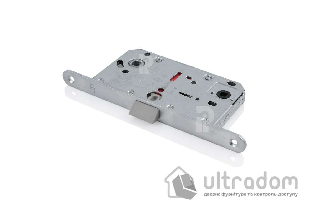 Врезной межкомнатный замок WC AGB Mediana Evolution, 96/50 мм, матовый хром (B01102.50.34)