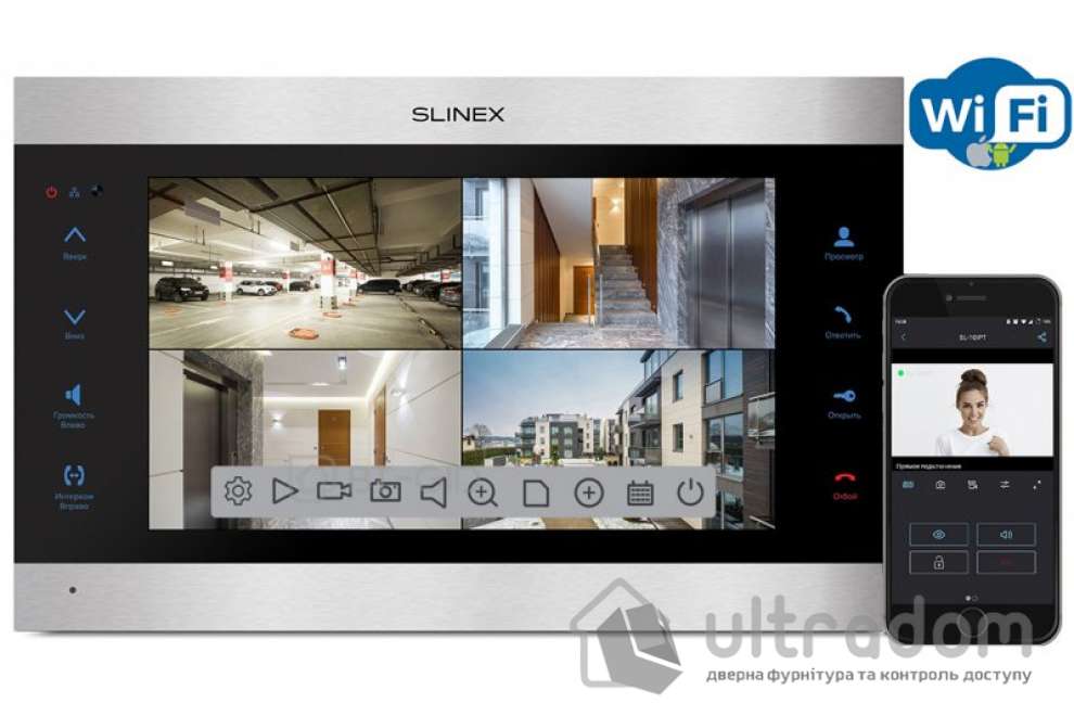 IP-видеодомофон Slinex SL-10IPT HD silver&black
