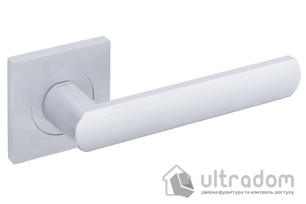 Дверная ручка DND by Martinelli LUCE 02 на квадратной розетке 55 мм, матовый хром