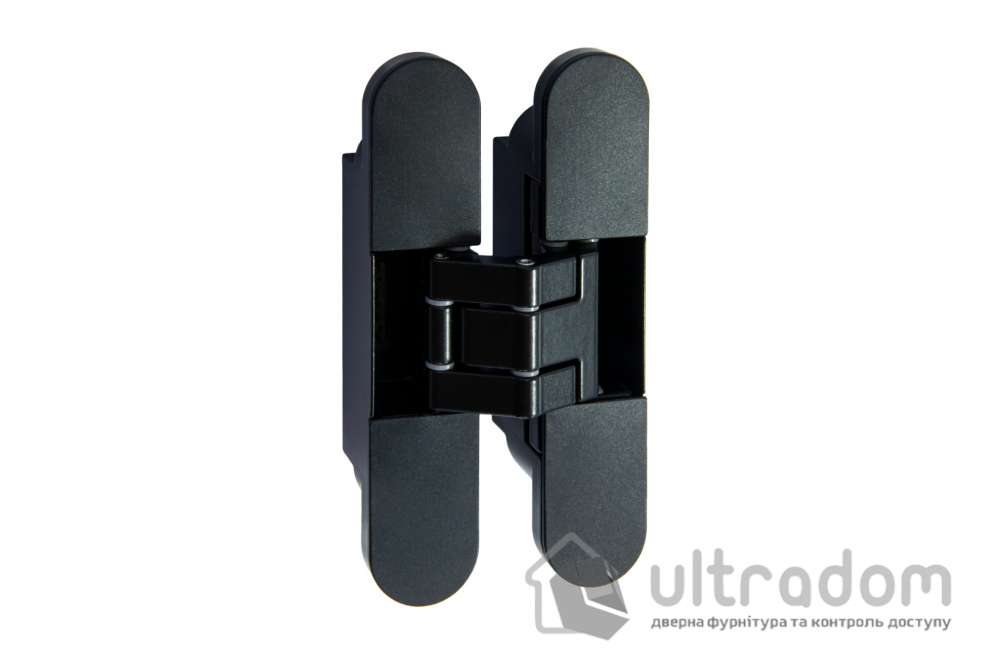 Скрытая петля AXOR для межкомнатных дверей 24х120 мм черная с колпачками (D5004-00-N07)