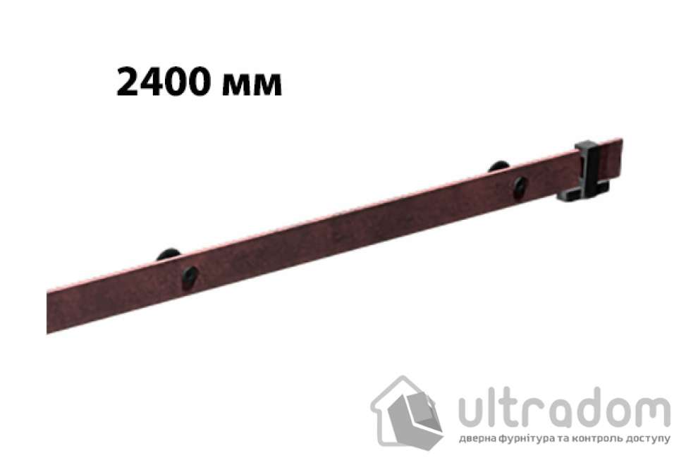 Направляющая рельса 2400 мм Mantion ROC Design в стиле LOFT, коричневая бронза "под ржавчину" (217-615)