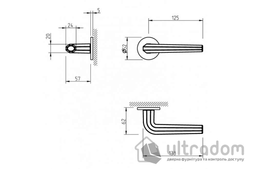 Дверная ручка TUPAI 4160 5S / 158