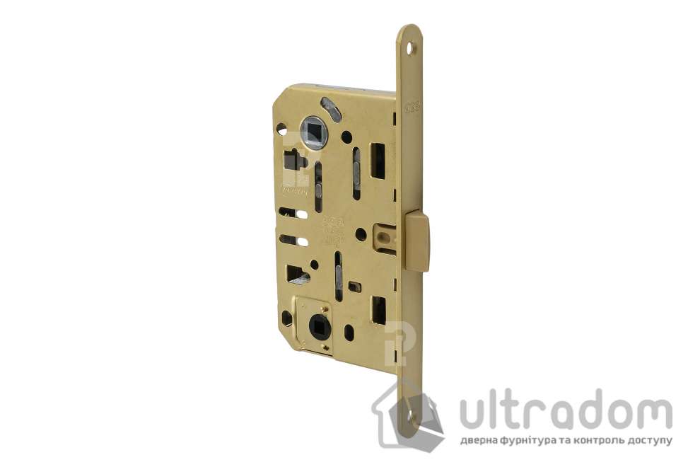 Врезной межкомнатный замок WC AGB Mediana Evolution, 96/50 мм, матовая латунь (B01102.50.23)
