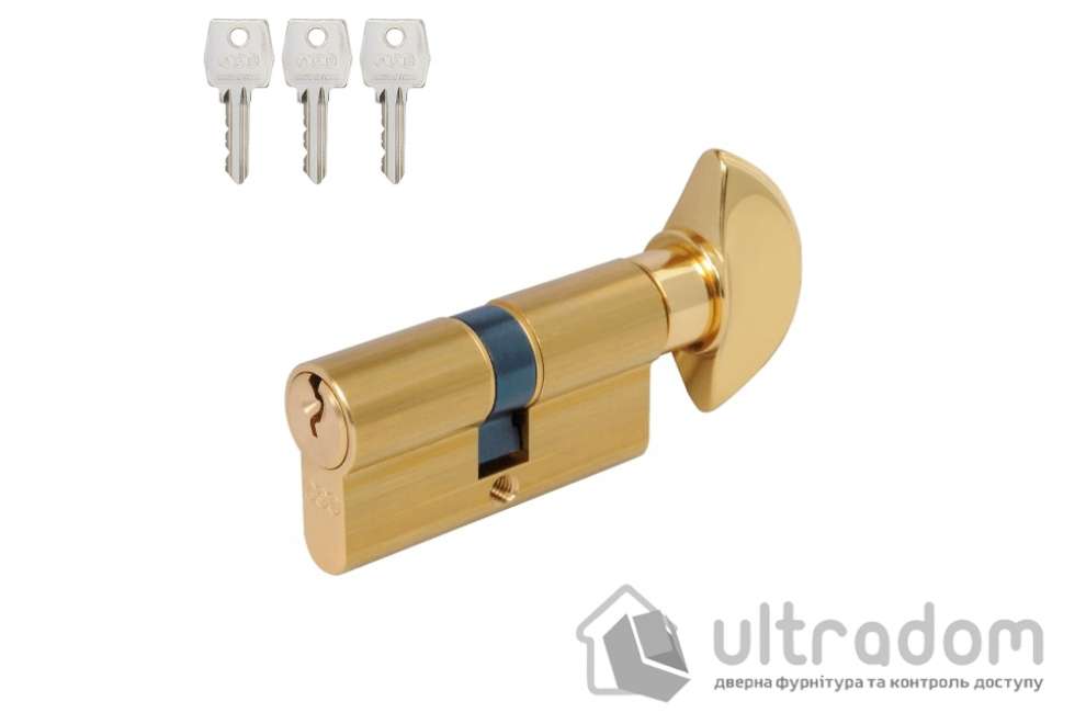 Цилиндр замка AGB SCUDO 600 80 мм (40х40Т), ключ-тумблер, латунь (C620.01.35.35)