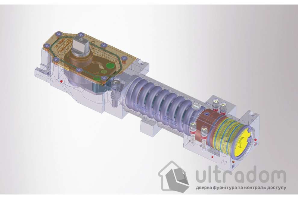 Доводчик напольный  Geze TS 550 NV EN3-6, дверь до 300 кг c фиксацией (корпус)