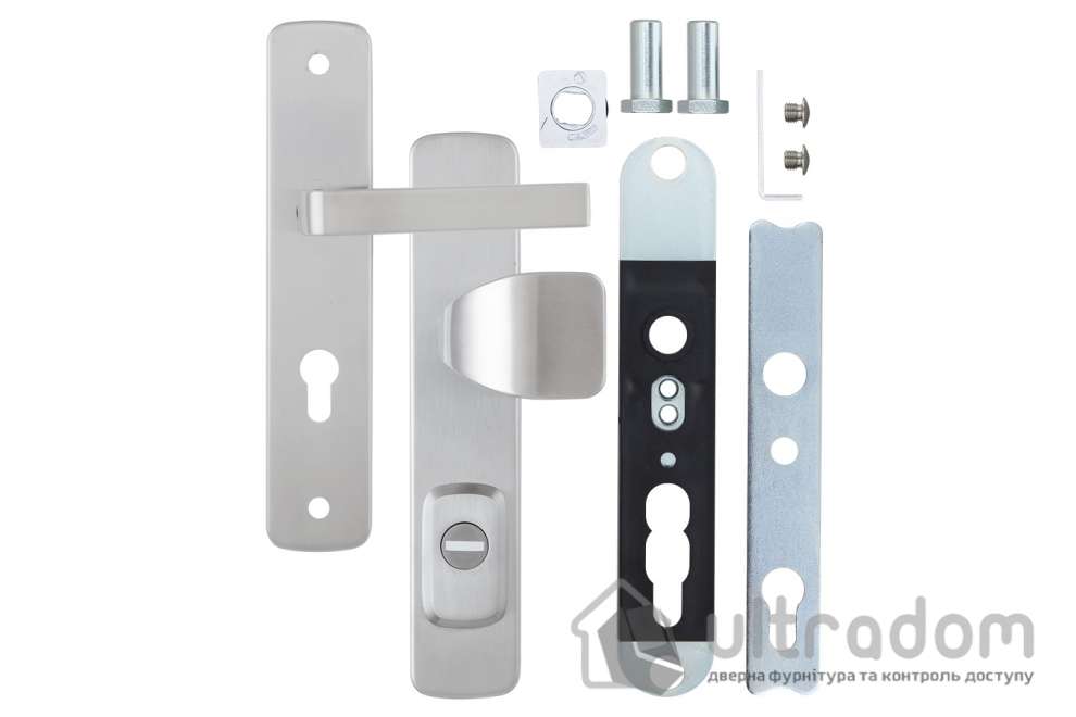 Дверная ручка на планке ROSTEX ASTRA R ручка-кноб DIN 85 мм нерж. сталь матовая