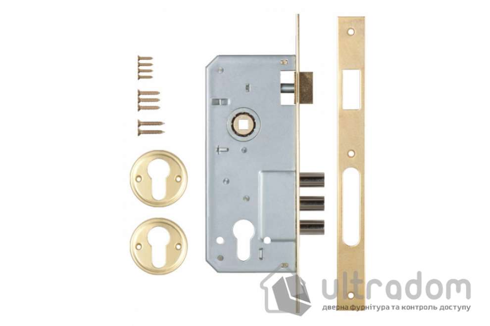 Замок врезной KALE 152 3MR B=45 мм, латунь (152-3MR-BP)