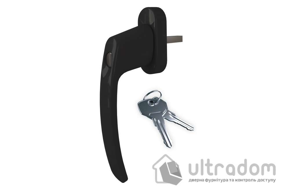 Ручка оконная с замком ASTEX Venera WH 108, антрацит (WH108-RAL7016)