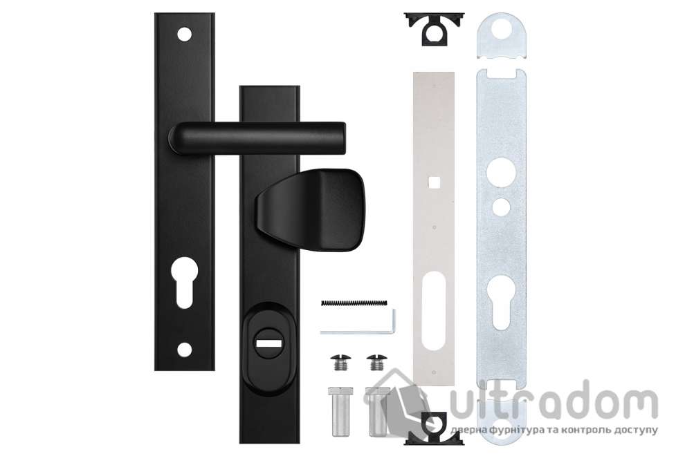 Дверная ручка ROSTEX R1/R4 R ручка-кноб 85 мм чёрная