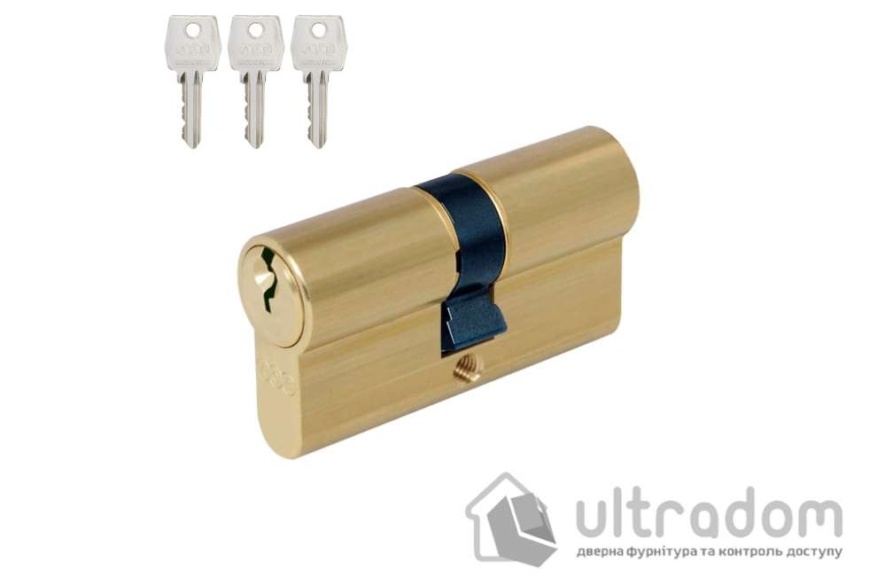 Цилиндр замка AGB Mod.600 70 мм (30х40), ключ-ключ, латунь (C60301.25.35)