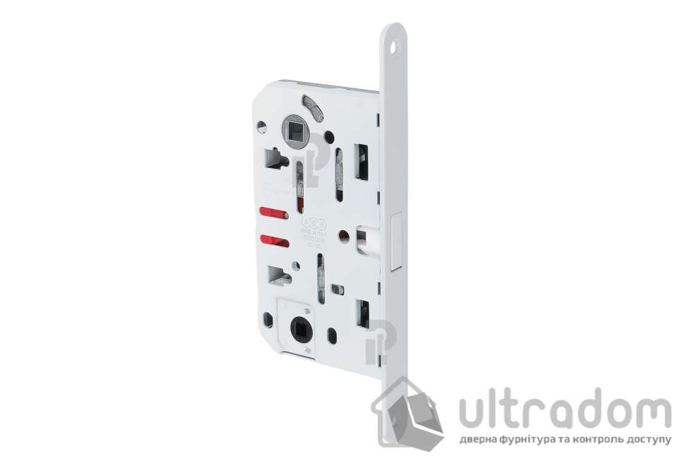 Врезной магнитный замок WC AGB Mediana Polaris XT, 96/50 мм, белый (B06102.50.FM)