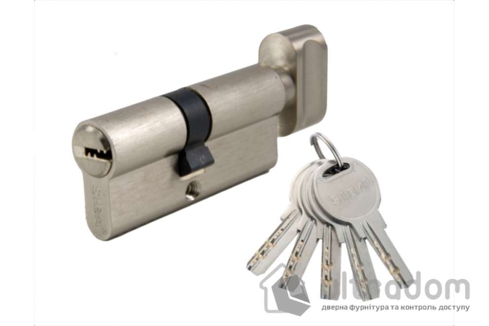 Цилиндр дверной SIBA ZAMAK перфорированный ключ-вороток 70 мм
