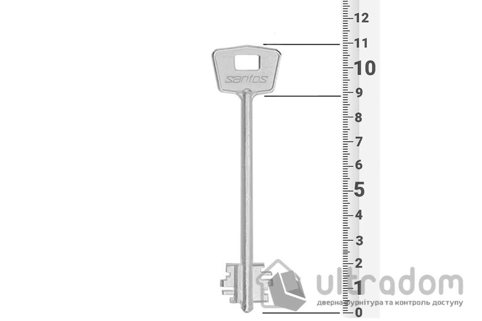 Замок врезной SANTOS 1-WAY LEVER 257L NC UNIV BS60мм SP, Polybag