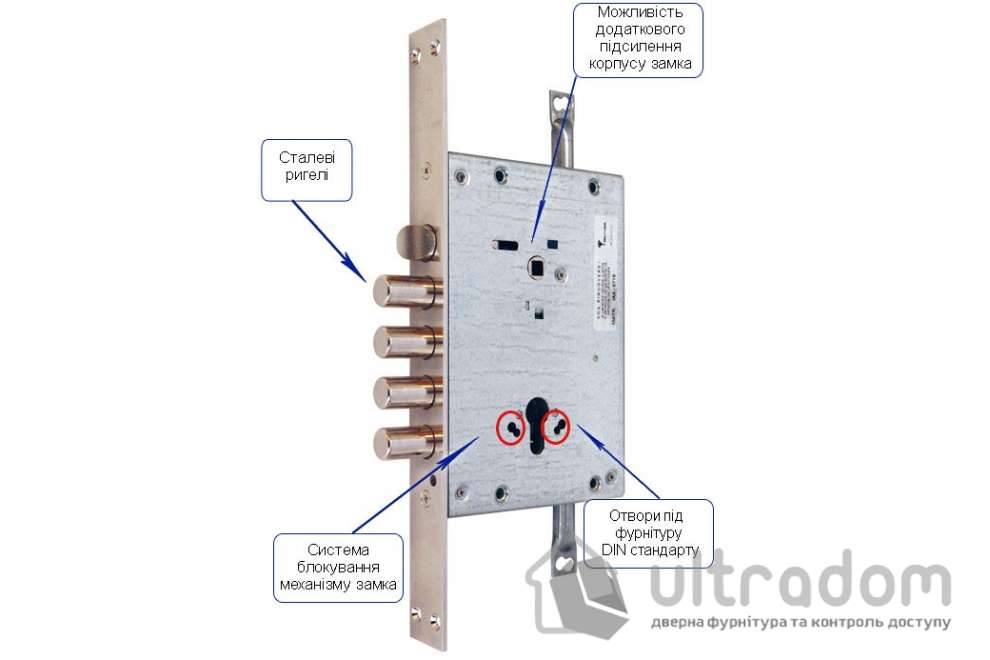 Замок основной, цилиндровый MUL-T-LOCK-ESETY CTC1 L.O.G.