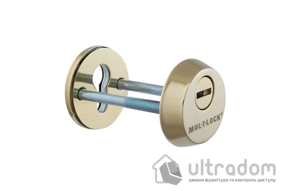Броненакладка для цилиндра Mul-T-Lock SL3, латунь полированная
