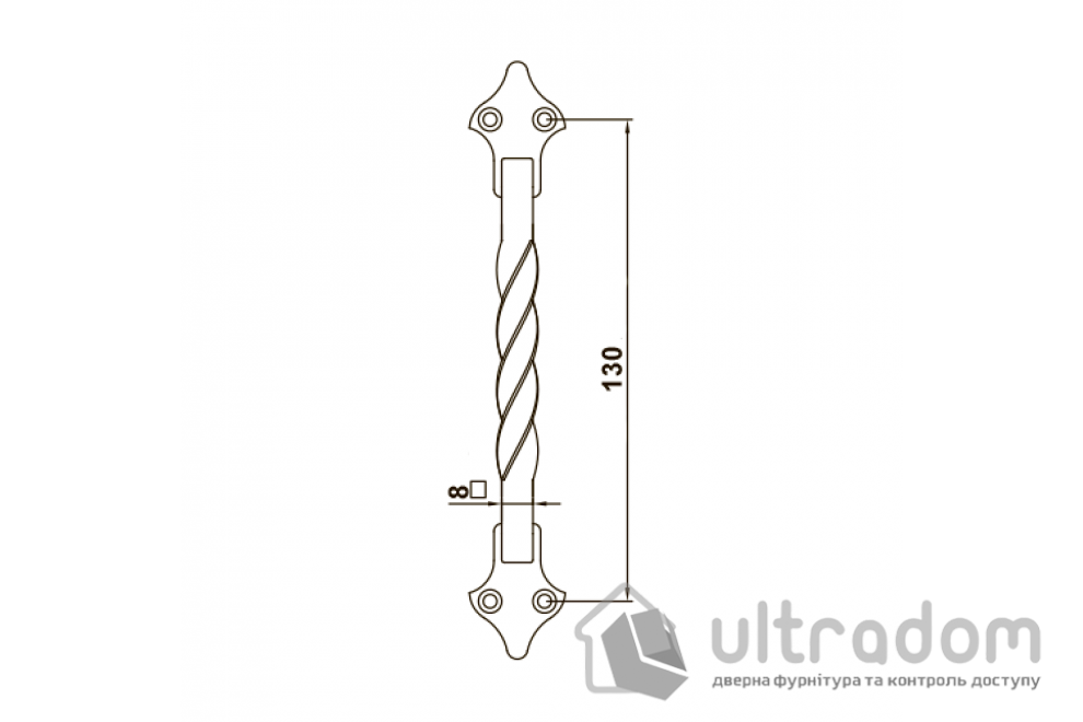 Ручки-скобы кованые AMIG мод.1002, чёрная