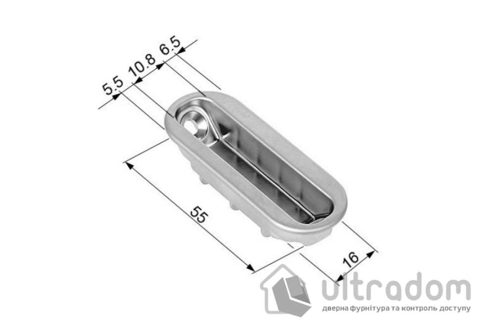 Ответная планка MINIMAL для магнитного замка AGB Polaris, серая