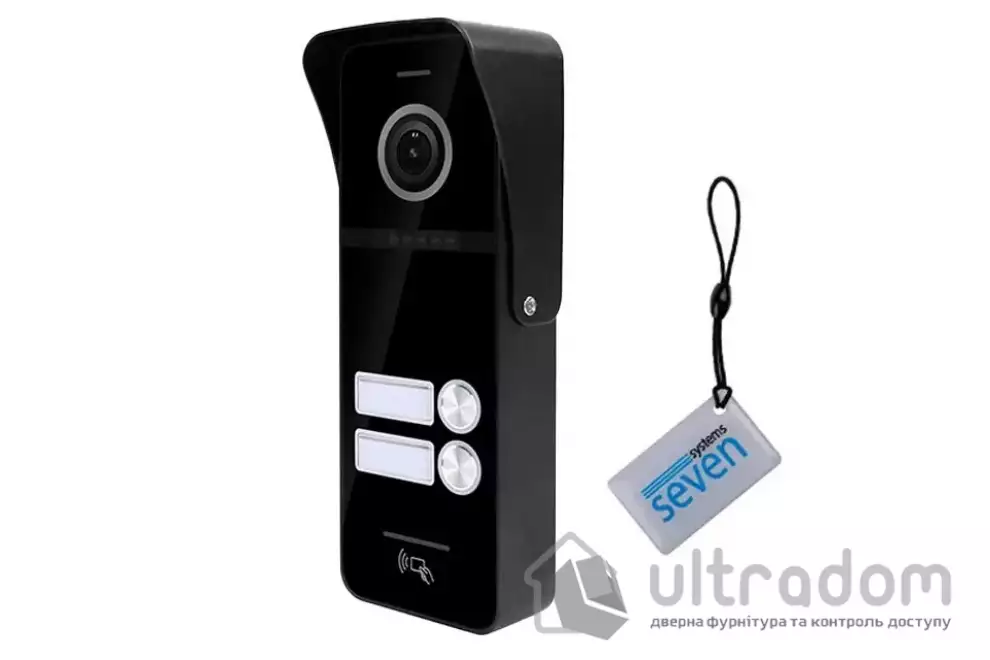Вызывная панель домофона со встроенным считывателем карт SEVEN CP-7504/2 RFID black