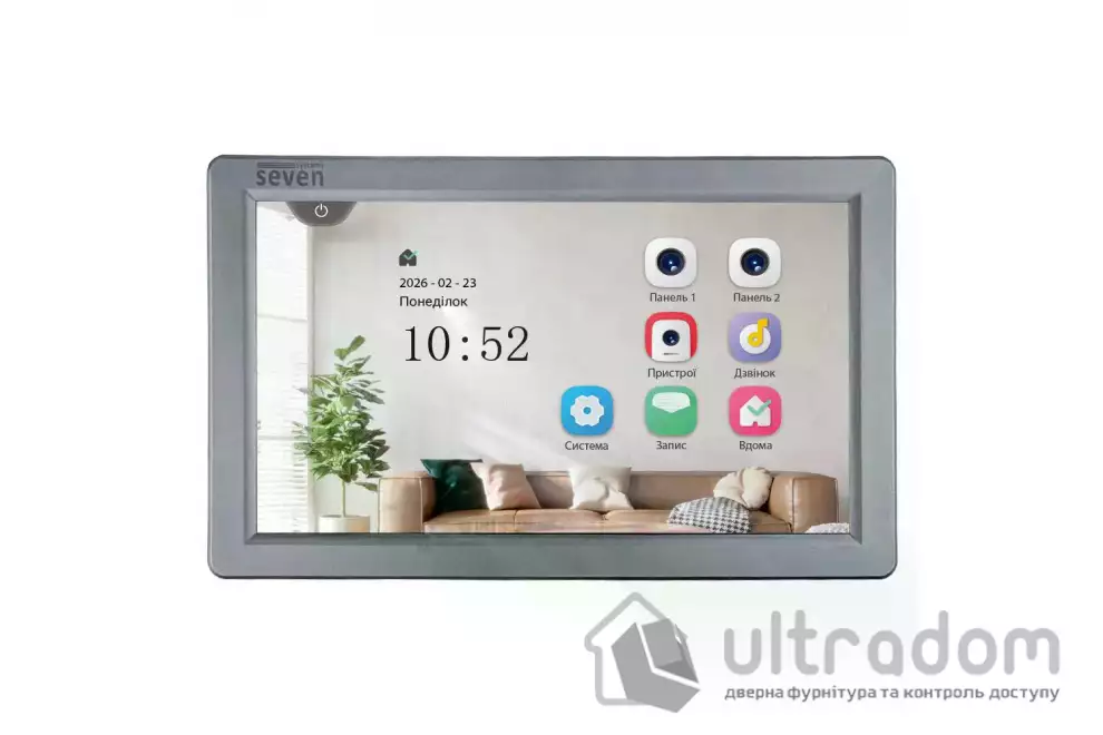 Видеодомофон 7 дюймов SEVEN DP-7570 FHD IPS grey