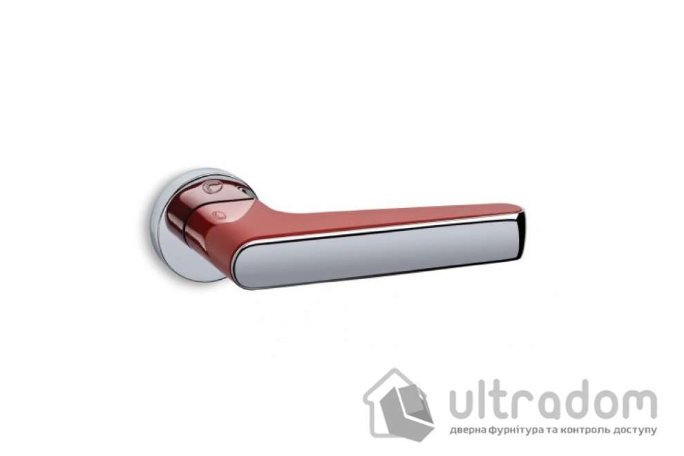 Ручка дверная Convex 2015 (хром/красный)