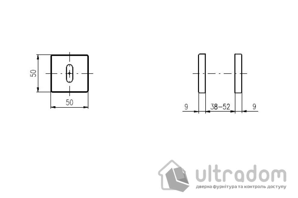 Накладка ROSTEX H50 PZ SQUARE