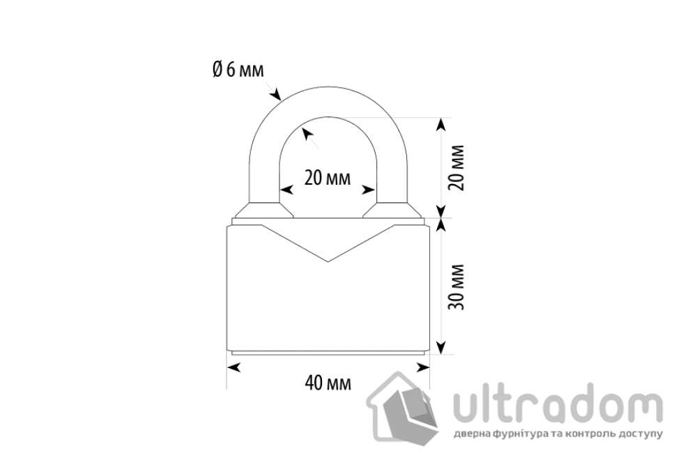 Замок навесной Авантек LXCP 40