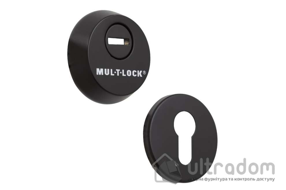Броненакладка для цилиндра Mul-T-Lock SL3, чёрная матовая