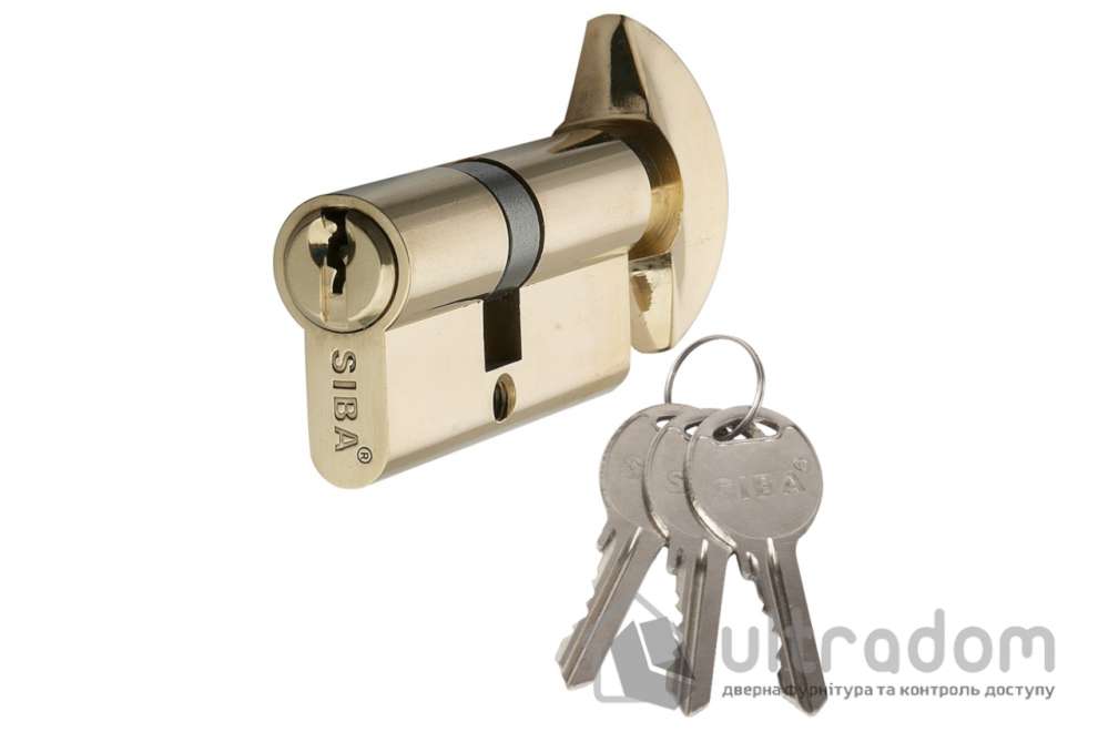Цилиндр дверной SIBA английский ключ-тумблер 80 мм