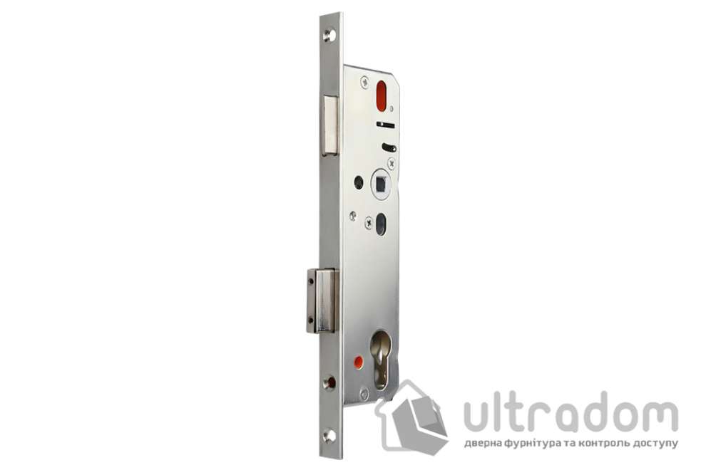 Замок с защёлкой ASTEX 92/25 мм, для алюминиевой двери (LВ 92-16/25-01)