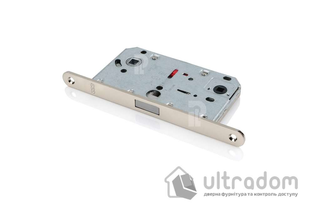 Врезной магнитный замок WC AGB Mediana Polaris XT, 96/50 мм, никель блестящий (B06102.50.06)
