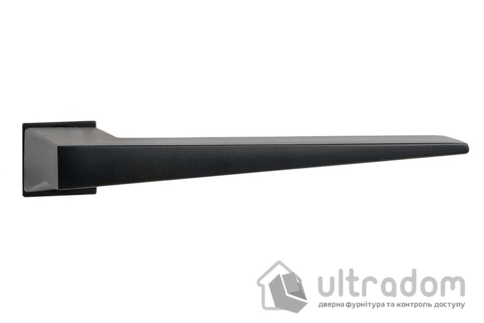 Дверная ручка на розетке Unique PHILIP черная (PHIRO75SB-ZRA9005O)