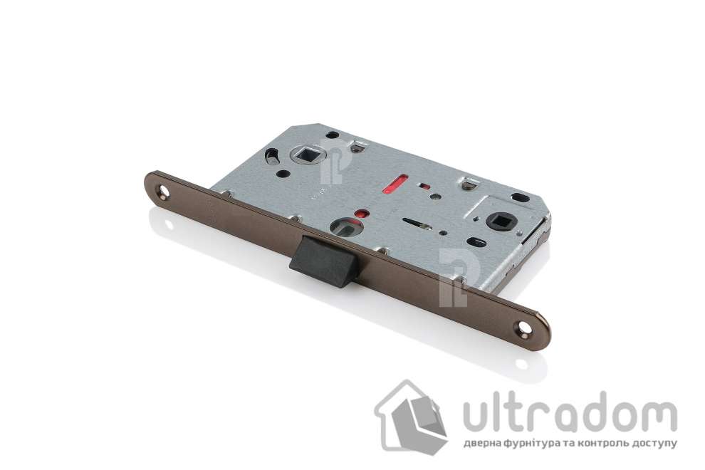 Врезной межкомнатный замок WC AGB Mediana Evolution, 96/50 мм, бронза коричневая (B01102.50.22)