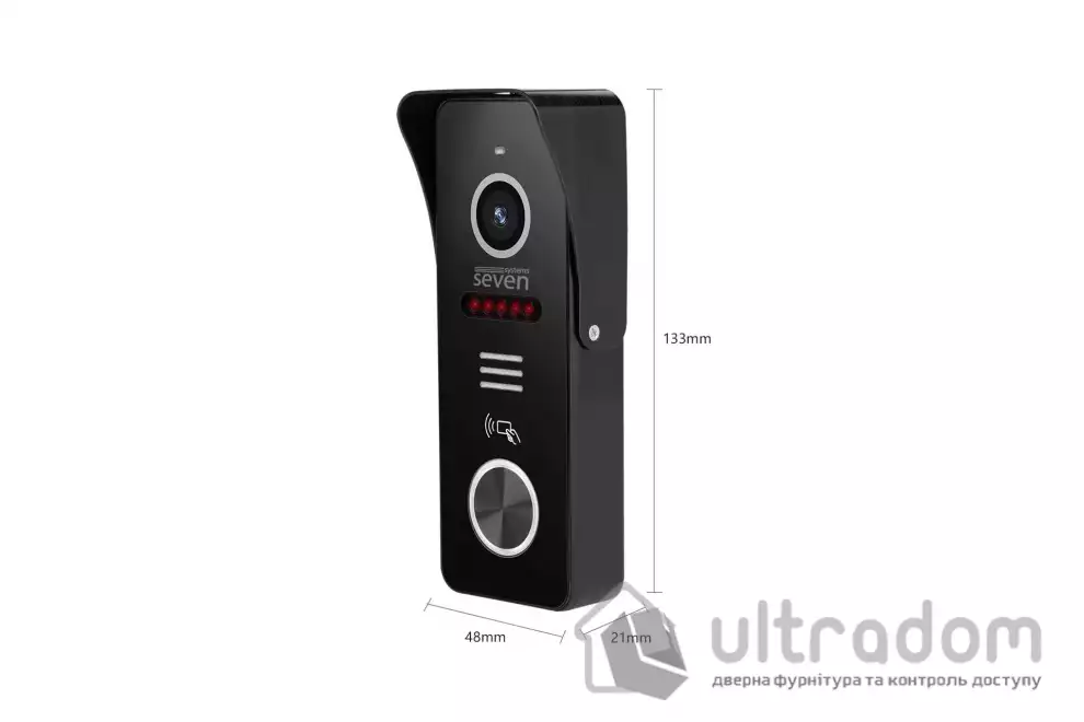 Вызывная панель домофона со встроенным считывателем карт EM-Marin SEVEN CP-7502F RFID black