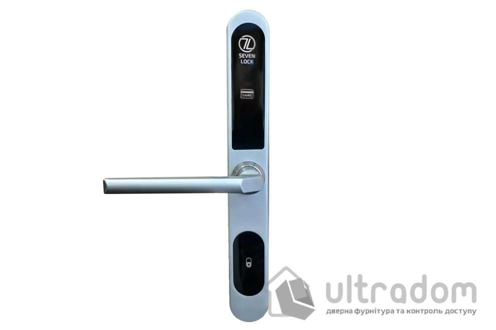 Электронный RFID замок для гостиниц, отелей и хостелов SEVEN LOCK SL-7737S silver