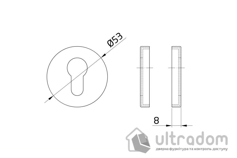 Накладки для цилиндра PZ Amig мод.3RX нержавеющая сталь, черные (