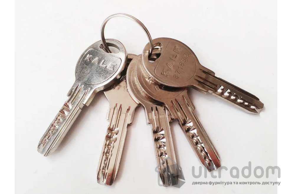 Цилиндр дверной KALE 164 SM ключ-тумблер, 90 мм., никель