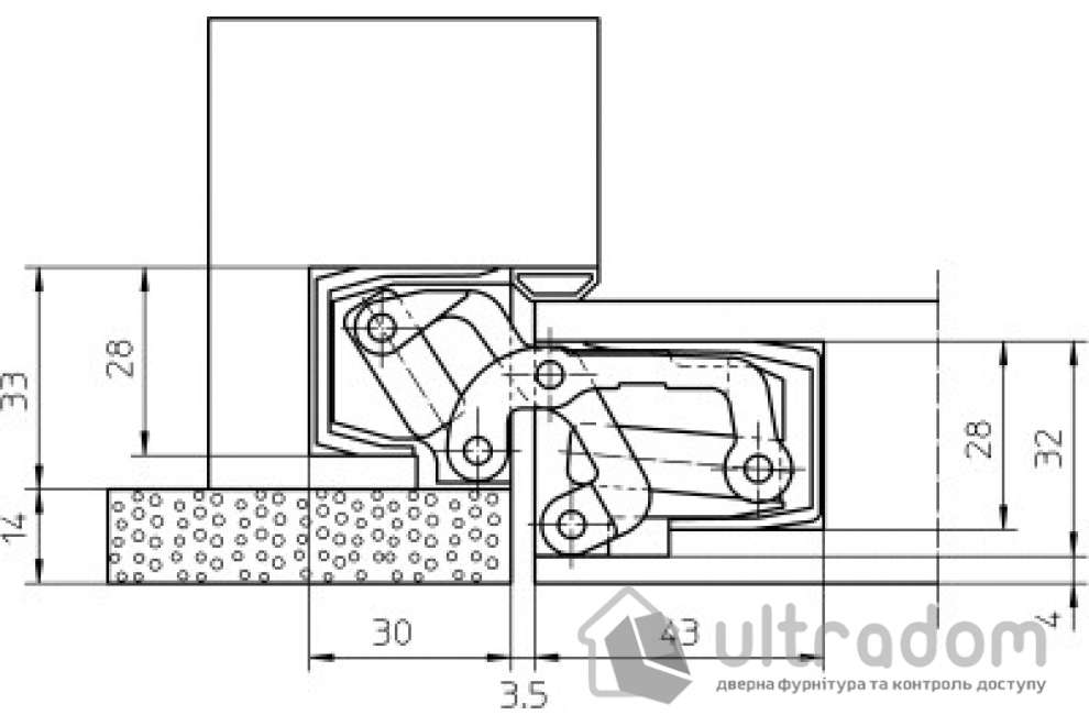 Петля скрытая Simonswerk TE 541 3D FVZ