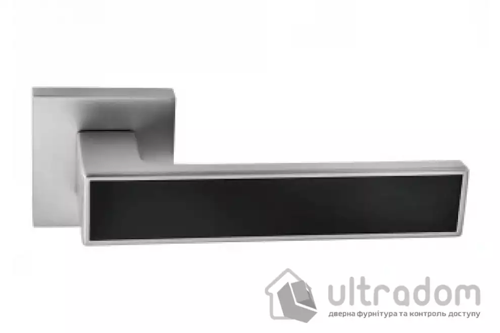 Дверная ручка ORO & ORO OMBRA, матовый никель/чёрная вставка