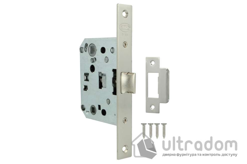 Врезной межкомнатный замок WC AMIG мод.3100U 70 мм, матовый никель