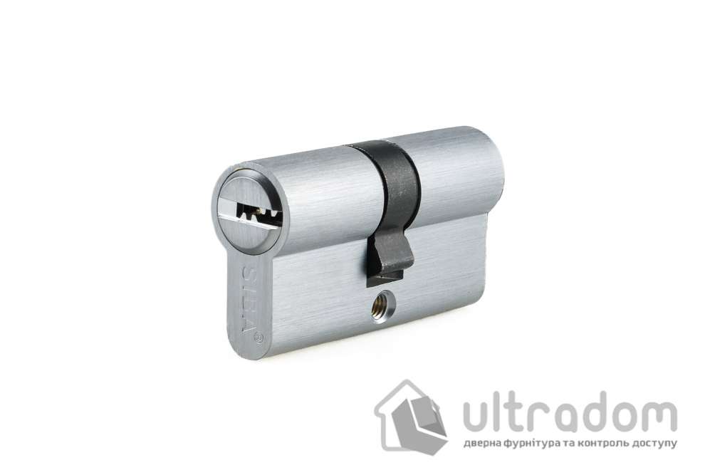 Цилиндр дверной SIBA ключ-ключ 60 мм матовый хром
