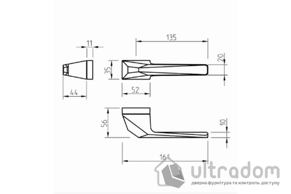 Дверная ручка TUPAI Safari 4155 RT/96