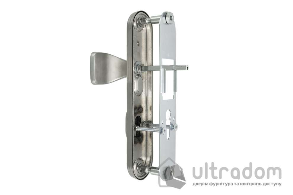 Дверная ручка на планке ROSTEX UNIVERSAL PLUS R ручка-кноб 85 мм нерж.сталь матовая