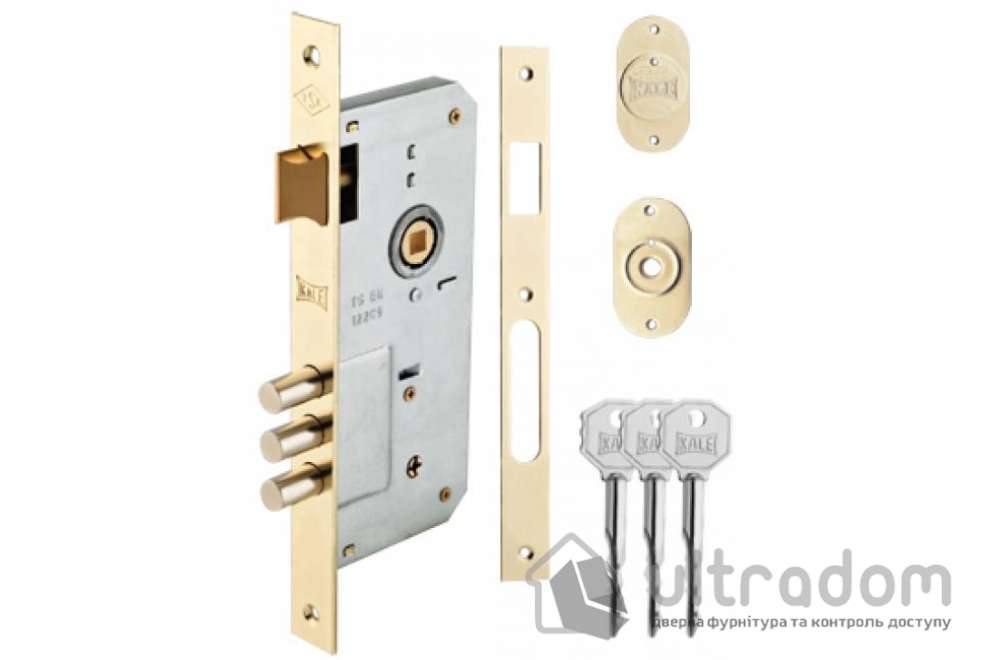 Комплект врезного замка KALE B=45 мм, крестовый ключ (5 шт) (2000-F)