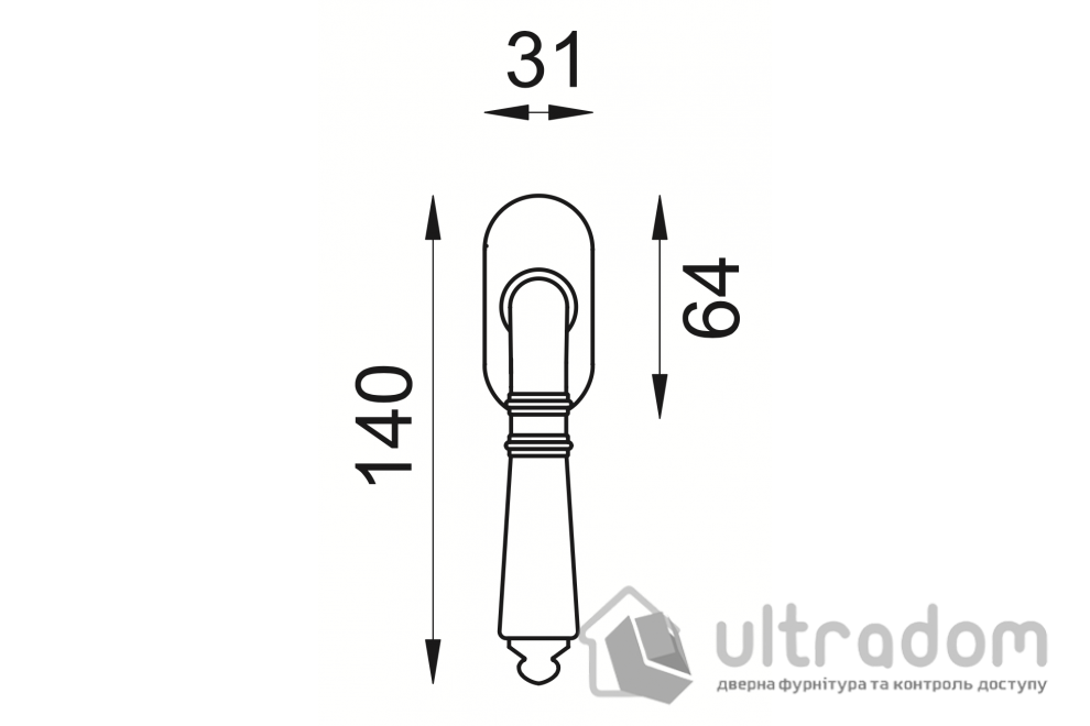 Ручка оконная DND by Martinelli DANIELA 396