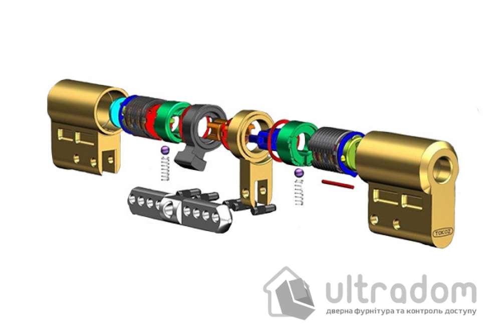 Цилиндр дверной половинка TOKOZ PRO 400 ключ-вороток 80 мм
